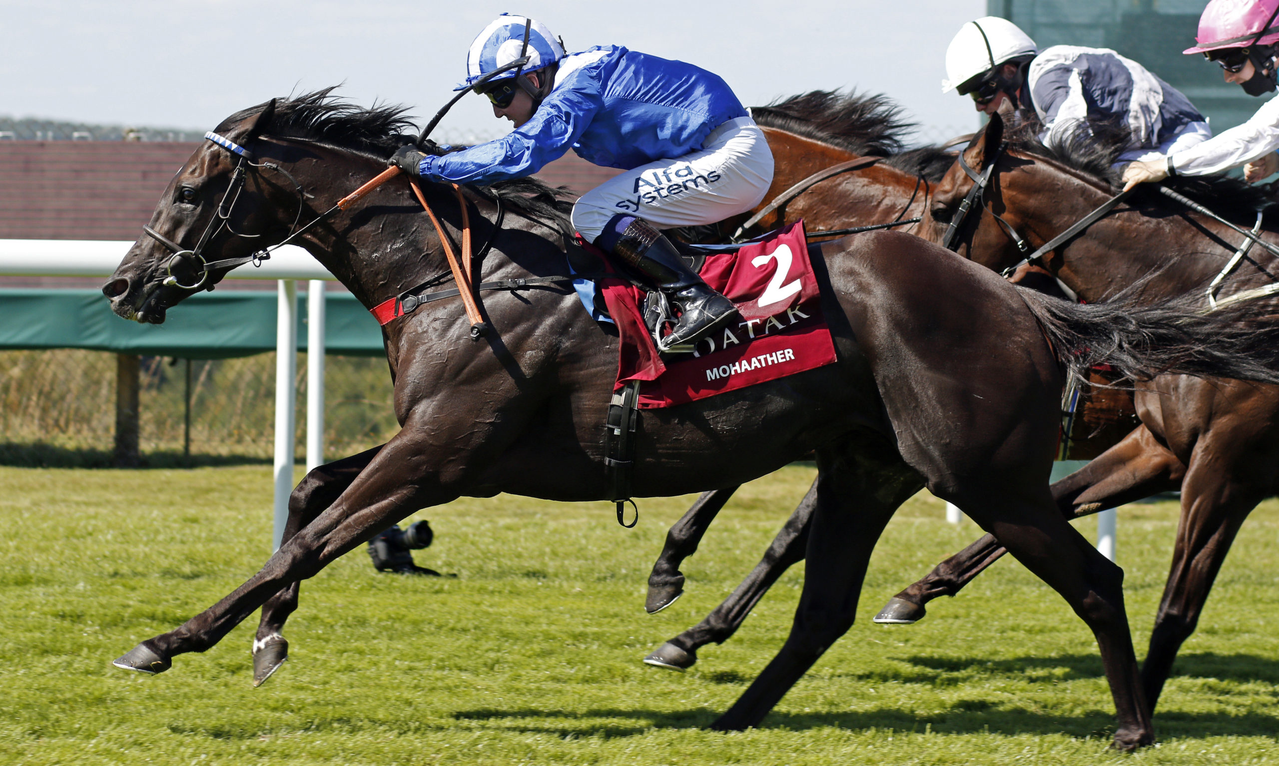 MOHAATHER (Jim Crowley) wins The Qatar Sussex StakesGoodwood 29 Jul 2020 - Pic Steven Cargill / Racingfotos.com